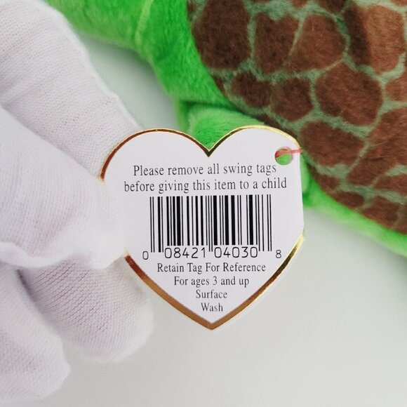 Ty Beanie Baby SPEEDY TURTLE 4th Gen 1993 PVC Pellets 4030 TRUSTED SELLER NWT - Picture 9 of 13